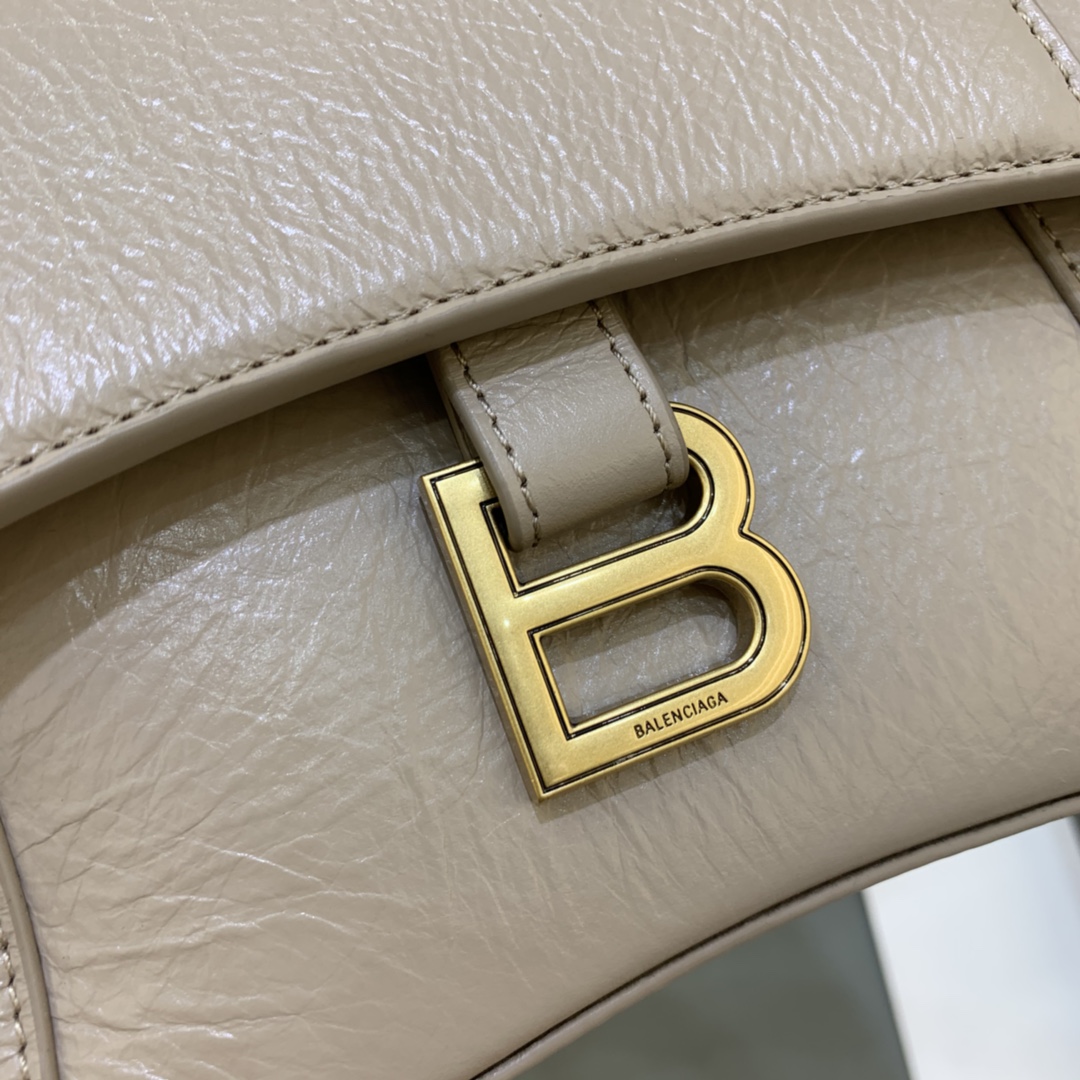 Balenciaga Downtown XS Shoulder Bag With Chain Apricot